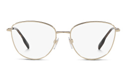 Shop BURBERRY Panthos Eyeglasses in Light Gold online.