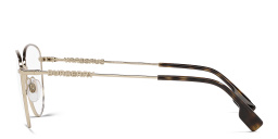 Shop BURBERRY Panthos Eyeglasses in Light Gold online.