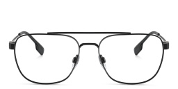 BURBERRY Wide Square Eyeglasses in Black – Product Photo 1