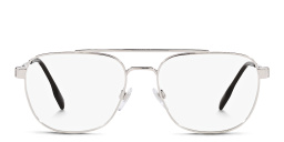 BURBERRY Wide Square Eyeglasses in Silver – Product Photo 1