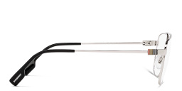 BURBERRY Wide Square Eyeglasses in Silver – Product Photo 3