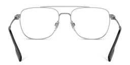 BURBERRY Wide Square Eyeglasses in Silver – Product Photo 4