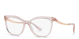 BVLGARI Cat-Eye Eyeglasses in Transparent Pink – Product Photo 2
