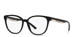 Shop BVLGARI B.Zero1 Square Eyeglasses in Black online.