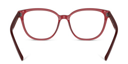 Shop BVLGARI B.Zero1 Square Eyeglasses in Transparent Red online.
