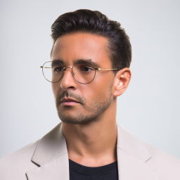 Shop Dolce & Gabbana Panthos Eyeglasses in Gold/Matte Black online.