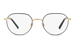 Shop Dolce & Gabbana Panthos Eyeglasses in Gold/Matte Black online.