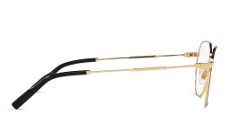 Shop Dolce & Gabbana Panthos Eyeglasses in Gold/Matte Black online.