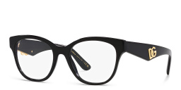 Shop Dolce & Gabbana Panthos Eyeglasses in Black online.