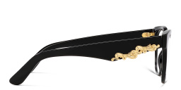 Shop Dolce & Gabbana Panthos Eyeglasses in Black online.