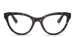 Shop Dolce & Gabbana Butterfly Eyeglasses in Havana online.