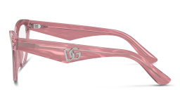 Shop Dolce & Gabbana Butterfly Eyeglasses in Fleur Pink online.
