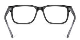 Shop Emporio Armani Wide Rectangle Eyeglasses in Black online.