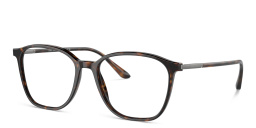 Shop GIORGIO ARMANI Square Eyeglasses in Havana online.