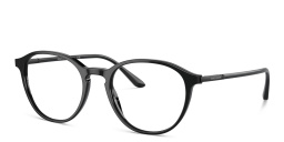 Shop GIORGIO ARMANI Panthos Eyeglasses in Black online.