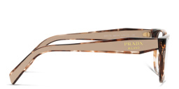 Shop PRADA Rectangle Eyeglasses in Caramel Havana online.