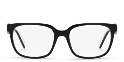 Shop PRADA Rectangle Eyeglasses in Black online.
