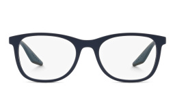 Wide Pillow Eyeglasses من برادا لينيا روسا بلون مطاط أزرق - صورة المنتج 1