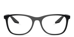 Prada Linea Rossa Wide Pillow Eyeglasses in Black – Product Photo 1