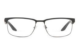 Prada Linea Rossa Wide Rectangle Eyeglasses in Grey Rubber – Product Photo 1