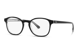 Ray-Ban Unisex Panthos Eyeglasses in Black On Transparent – Product Photo 2