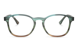 Ray-Ban Unisex Panthos Eyeglasses in Striped Blue & Green – Product Photo 1