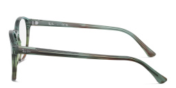 Shop Ray-Ban Unisex Panthos Eyeglasses in Striped Blue & Green online.