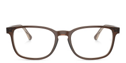 نظارات طبية أوبتيكس طراز بيلو للجنسين من راي بان بلون بني على بني فاتح شفاف - صورة المنتج 1