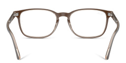 Ray-Ban Optics Unisex Pillow Eyeglasses in Brown On Transparent Light Brown – Product Photo 4