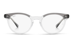 Shop Ray-Ban Eagle Eye Optics Square Eyeglasses in Grey On Transparent online.