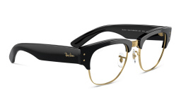 Shop Ray-Ban Mega Clubmaster Unisex Square Eyeglasses in Black online.
