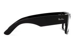 Shop Ray-Ban Mega Wayfarer Unisex Square Eyeglasses in Black online.