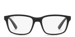 نظارات طبية مربّعة للجنسين من راي بان بلون أسود - صورة المنتج 1