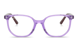 Shop Ray-Ban Junior Elliot Kids Irregular Eyeglasses in Transparent Violet online.