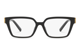 TIFFANY Wide Rectangle Eyeglasses in Black – Product Photo 1