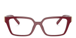TIFFANY Wide Rectangle Eyeglasses in Fired Brick – Product Photo 1