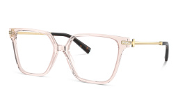 Shop TIFFANY T Motif Square Eyeglasses in Crystal Nude online.