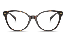 VERSACE Medusa Wide Cat-Eye Eyeglasses in Havana – Product Photo 1