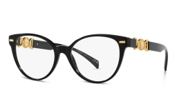 VERSACE Medusa Wide Cat-Eye Eyeglasses in Black – Product Photo 2