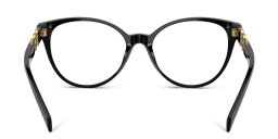 VERSACE Medusa Wide Cat-Eye Eyeglasses in Black – Product Photo 4