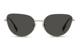 Shop BURBERRY Half-Rim Cat-Eye Sunglasses in Light Gold online.