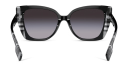 BURBERRY Cat-Eye Sunglasses in Black/Check White Black – Product Photo 4