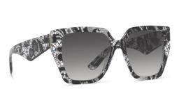 Shop Dolce & Gabbana Square Sunglasses in Black Lace online.