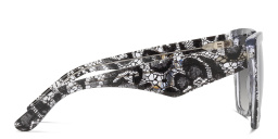 Shop Dolce & Gabbana Square Sunglasses in Black Lace online.