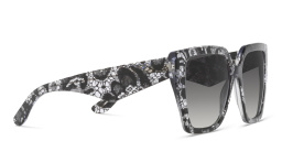 Shop Dolce & Gabbana Square Sunglasses in Black Lace online.