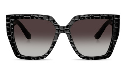 Dolce & Gabbana Oversized Square Sunglasses in Black Texture Cocco – Product Photo 1