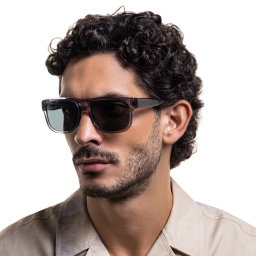 Emporio Armani Logo Pillow Sunglasses in Transparent Grey – Product Photo 5