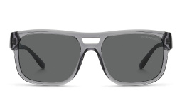 Emporio Armani Logo Pillow Sunglasses in Transparent Grey – Product Photo 1