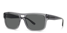 Emporio Armani Logo Pillow Sunglasses in Transparent Grey – Product Photo 2