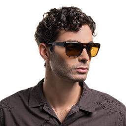 Emporio Armani Logo Pillow Sunglasses in Havana – Product Photo 5